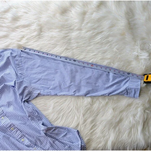 Polo Ralph Lauren Shirt Mens XLT Blue  Gingham Performance Button Down Shirt - Picture 6 of 11